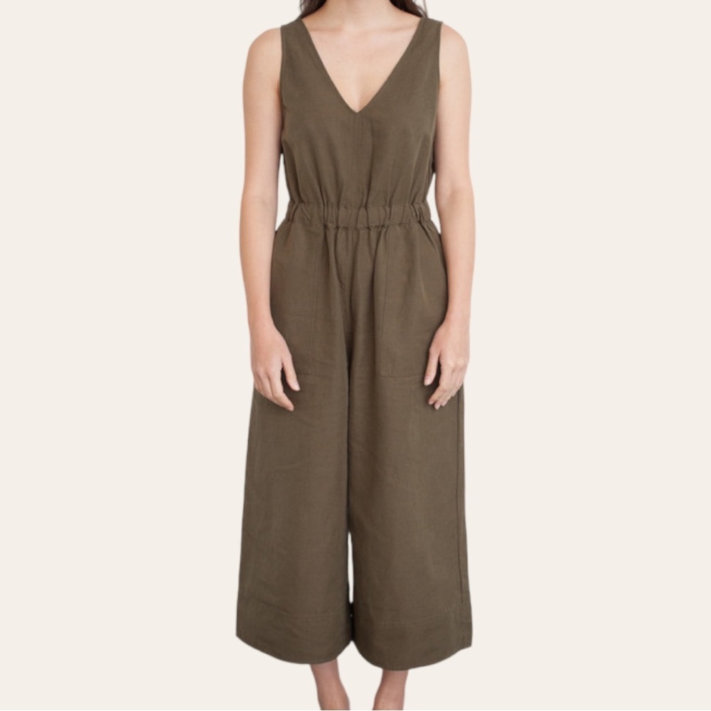 Ulla Johnson Zoe Jumpsuit in Olive Size Small